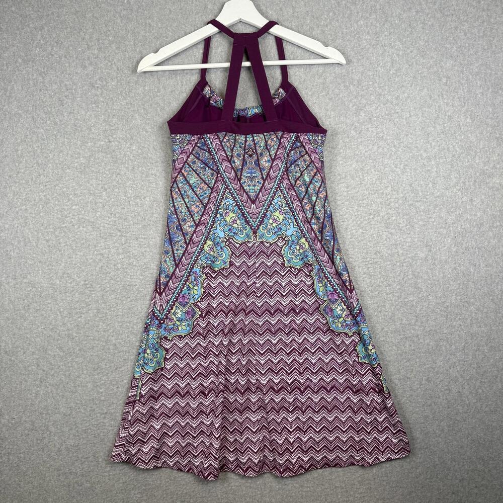 PrAna Racerback Dress Shelf Bra Purple Floral Paisley Size Small Bright Vibrant - Picture 6 of 7